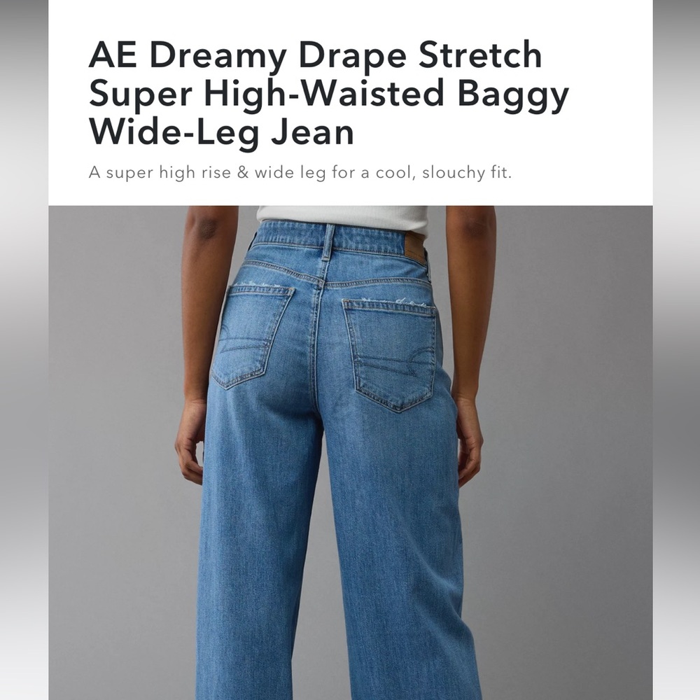 American Eagle Dreamy Drape Wide Leg Jeans